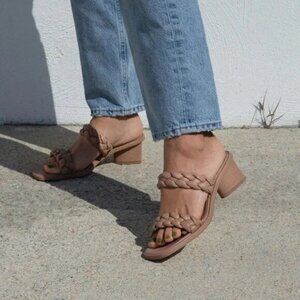 dolce vita Ronin Braided Heel Sandals in Cafe Stella